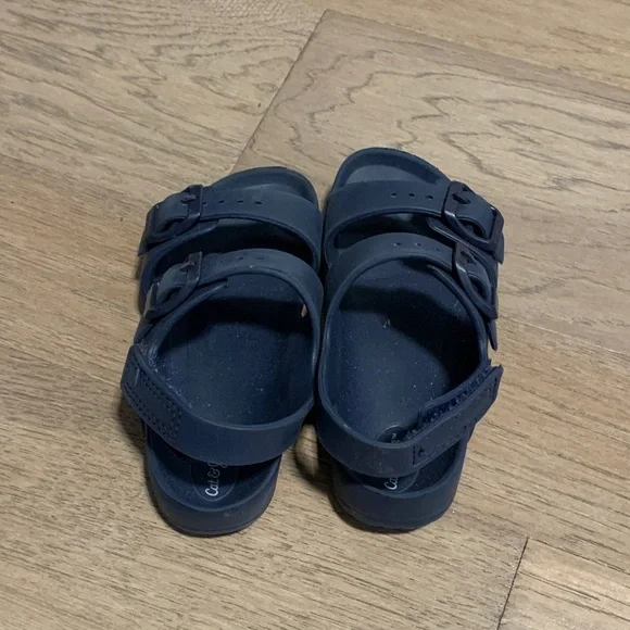 Cat & Jack Dark Blue Double-Buckle Kids Sandals Size 11 - Picture 3 of 5